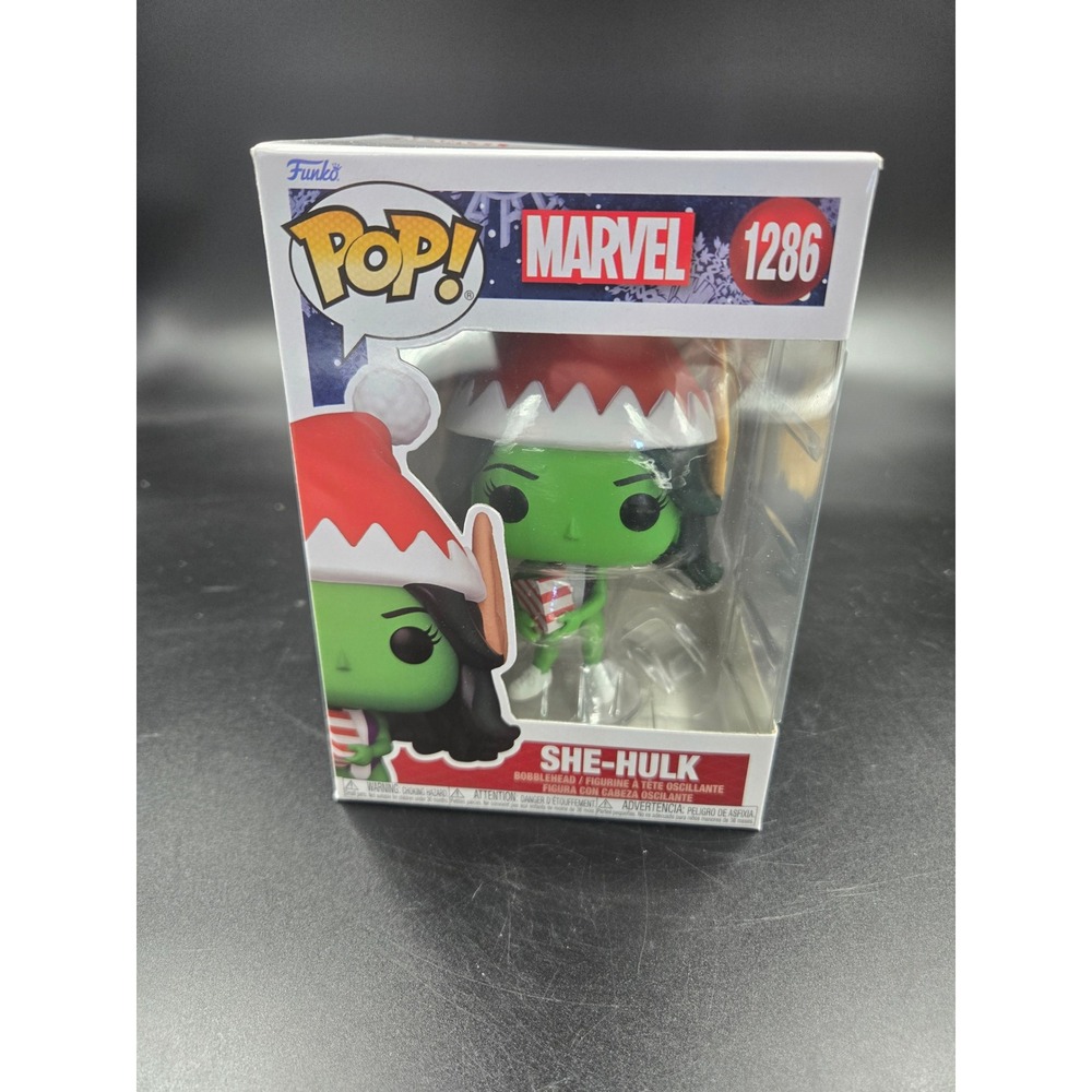 Funko Pop Marvel She-Hulk Holiday Santa Hat Vinyl Figure 1286 Bobblehead New